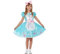 Smiffys Déguisement d’Alice au pays des merveilles, Bleu, Robe et mèches pour cheveux