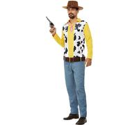 Smiffys Déguisement de cowboy de western, Haut, pantalon et ceinture Halloween, Carnaval