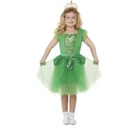 Smiffys Déguisement de fée scintillante du jour de la St Patrick Deluxe, Vert, Robe et couronne