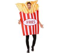 Smiffy's Déguisement de frites tout-en-un rouge et blanc Halloween