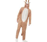 Smiffys Déguisement de girafe, Marron, avec combinaison à capuche Halloween