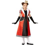 Smiffys Déguisement de la Reine de cœur, Rouge, Robe et bandeau Halloween