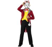 Smiffys Déguisement de lapin blanc, Multicolore, avec le veste, le gilet, la montre, le noeud papillon et le masque