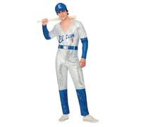 Smiffys Déguisement de luxe Elton John tenue de baseball à paillettes, Combinaison, casquette Halloween