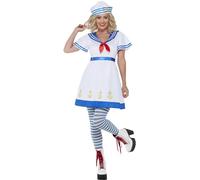 Smiffys Déguisement de marin, Robe et chapeau