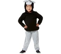 Smiffys Déguisement de mouton noir pour tout-petit, Noir, haut à capuche et pantalon