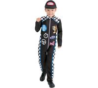 Smiffys Déguisement de pilote de course, avec combinaison et casquette Halloween