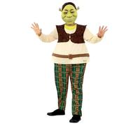 Smiffys Déguisement de Shrek pour enfant, Vert, avec une combinaison-pantalon à cerceau et un masque d'EVA Halloween, Carnaval