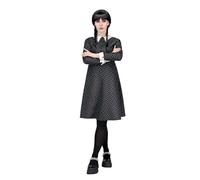 Smiffy's Déguisement d'écolière gothique à pois avec robe – Halloween, Carnaval