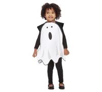 Smiffys Déguisement Halloween Fantôme Tabard Enfant 1-2 Ans Blanc Polyester