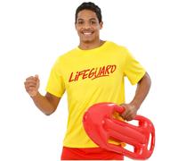 Smiffys Déguisement Homme Plage Baywatch 80s Polyester T Shirt Jaune