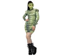 Smiffys Déguisement Universal Monsters Étrange Créature du lac noir, Robe et gants en latex Halloween, Carnaval
