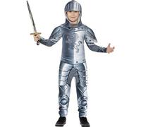 Smiffys Deluxe Armoured Knight Costume, Grey (Size M)