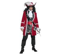 Smiffy's Costume Capitaine Pirate Deluxe Authentique Rouge Taille M