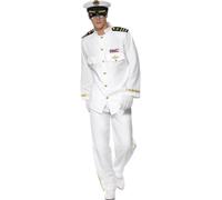 Smiffys Deluxe Captain Costume, White (Size L)
