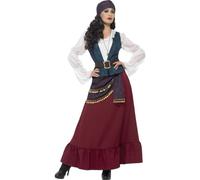 Smiffys Deluxe Pirate Buccaneer Beauty Costume, Purple (Size M)