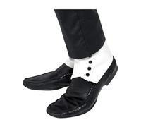 Smiffys Demi-guêtres, blanches et noires avec boutons Halloween