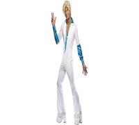Smiffys Disco Man Costume, All in One, White (Size M)