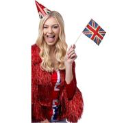 Smiffys - Drapeau à main, vintage, Union Jack 10er-Pack SM2141 (taille unique) (Bleu/Rouge/Blanc)