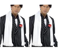 Smiffys Echarpe Blanche Dandy (Lot de 2)