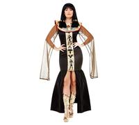 Smiffys Déguisement de déesse égyptienne Robe avec cape Noir Taille S