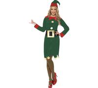 Smiffys Elf Costume, Green (Size L)