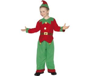Smiffys Elf Costume, Red & Green