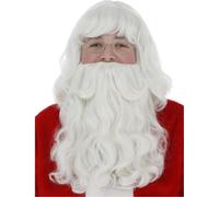 Smiffys - Ensemble barbe et perruque pour homme - Design de Noël SM687 (Taille unique) (Blanc)