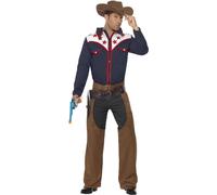 Smiffys - Ensemble de costume "rodéo" pour homme/femme unie SM1292 (M) (Bleu/Brun)