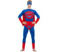 Smiffys - Ensemble de déguisement "Wallyman" pour homme SM1575 (S) (Bleu/Rouge)