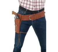 Smiffy's Étui simple en imitation cuir avec ceinture – Brun roux – Halloween/Carnaval