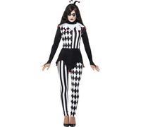 Smiffys Female Jester Costume, Black (Size S)