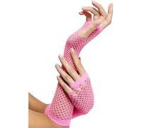 Smiffys Femme Smiffys Résille Roses, D guisement Femme Gants en R sille Longs, Rose, Taille unique EU