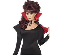 Smiffys - Femme Vampire - Cape Mini SM541 (Taille unique) (Noir/Rouge)