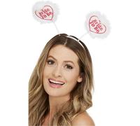 Smiffys - Femmes Coeur - Bandeau Bopper "Bride To Be" - Marabout, plastique SM2671 (Taille unique) (Blanc)