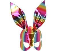 Smiffy's Masque Fever lapin arc-en-ciel métallisé sur élastique