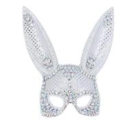 Smiffys Fever masque de lapin bijou d'argent, sur élastique