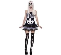 Smiffys Fever Squelette Crâne Tutu Punk Adulte Femmes Halloween Costume 31969