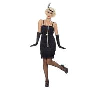Smiffys Flapper Costume, Black (Size L)