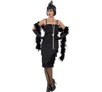 Smiffys Flapper Costume, Black (Size X1)