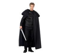 Smiffys Foncé Barbare Nuit Montre Jon Neige Adultes Hommes Halloween Déguisement