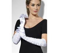 Smiffys Gants de tentatrice, blancs, longueur