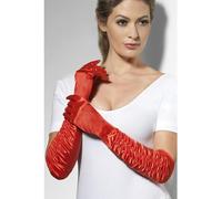 Smiffys Gants de tentatrice, rouges, longueur