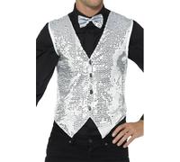 Smiffys - Gilet de costume homme/femme unie SM2709 (S) (Argent)