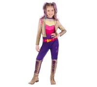 Smiffys Girls Unicorn Academy Sophia Costume, Official Kids Jumpsuit with Printed Mock Jacket, Colourful Fantasy Fancy Dress for Book W irthday Parties, Cosplay & Halloween, Age 7-9