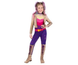 Smiffys Girls Unicorn Academy Sophia Costume, Official Kids Jumpsuit with Printed Mock Jacket, Colourful Fantasy Fancy Dress for Book W irthday Parties, Cosplay & Halloween, Age 10-12
