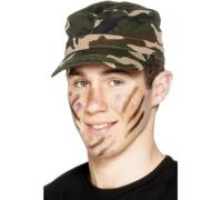 Smiffys Green Camouflage Army Cap
