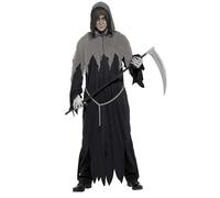 Smiffys Costume faucheuse sinistre, avec robe à capucheet chaîne Halloween