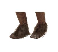 Smiffys Guêtres sabots démon Krampus/bête, marron, latex, avec fourrure