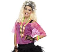 Smiffys Haut filet, rose fluo Halloween, Carnaval